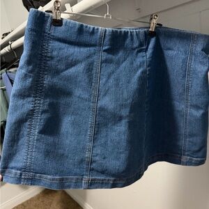 No Boundaries Blue Denim Mini Skirt